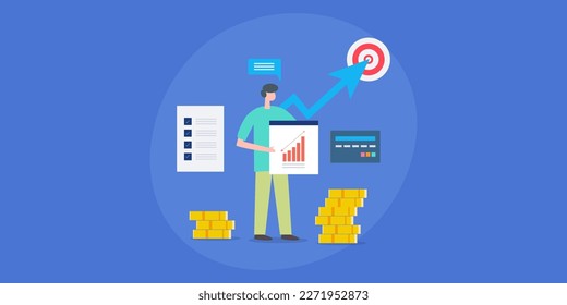 Ai content writer generating content, AI content tool writes website articles, blog posts, social media posts on the laptop screen. - flat design vector illustration