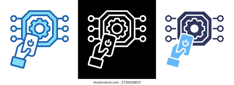 Ai Control Symbol Triplestyle Vektorgrafik