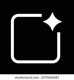 AI created icon isolated on black background. Symbol modern, simple, vector, icon for website design, mobile app, ui. Vector Illustration