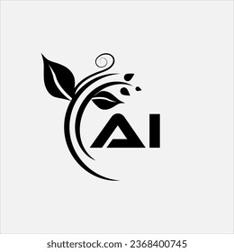   AI creative abstract letter logo design. AI vector logo design. AI letter logo design