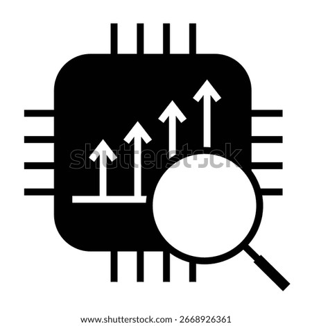 AI Crypto Analysis Icon – Artificial Intelligence Cryptocurrency Concept