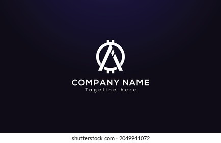 logotipo de la marca de la letra criptodivisa de AI. Logo moderno atractivo creativo de una carta basada en IA