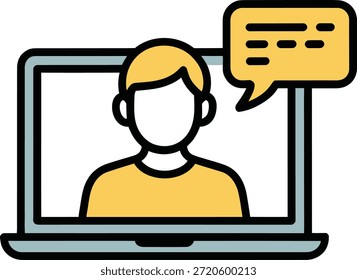 AI Customer Support Chat Illustration on Screen