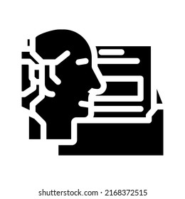 ai customization glyph icon vector. ai customization sign. isolated symbol illustration