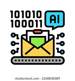 ai customization marketing color icon vector. ai customization marketing sign. isolated symbol illustration