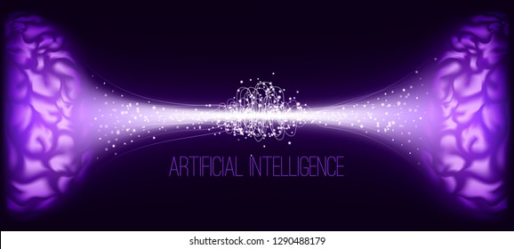 AI, Cyber Mind and Digital Technology. Big Data Analysis, Machine Learning and Artificial Intelligence Concept. Scientific Innovations, AI Development. Business Presentation of Human Brain Analysis.