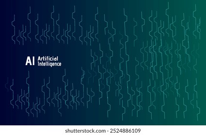 Circuito de fondo oscuro AI, tecnología de datos Hi