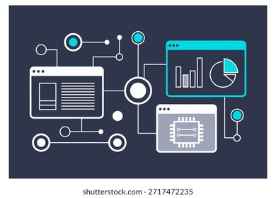 AI Data Analytics Dashboard mit Business Intelligence und Machine Learning Interface