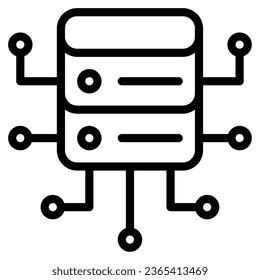 AI and Data object illustration icon