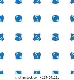 AI Decision icon pattern seamless isolated on white background. Editable filled AI Decision icon. AI Decision icon pattern for web and mobile.