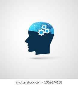 AI, Deep Learning and Future Technology Concept Design - Vector Illustration