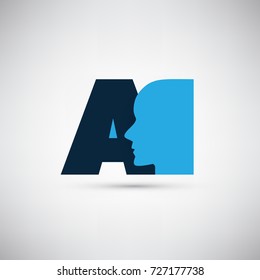 AI, Deep Learning and Future Technology Concept Design - Vector Illustration