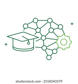 AI y aprendizaje profundo Tecnología Vector Diseño de íconos, análisis de datos, algoritmos inteligentes, computación cognitiva, redes profundas