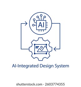 AI Design System Icon Smart Creative Platform Machine Learning Aesthetics Automated Style Generation Digital Design Intelligence Visual Technology