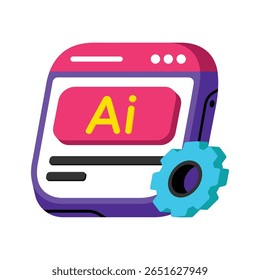 Ícone de estilo do Ai Development Vetor. Arquivo Eps 10