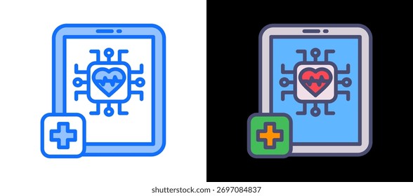 Ai Diagnosis Icon multistyle Vektorgrafik