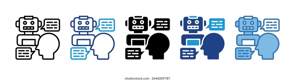 Ai Dialog Bot Icon Element For Design