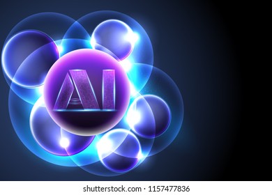 AI Digital Artificial intelligence and data concept.Vector illustration