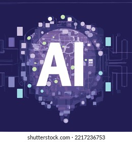 AI digital concept in vector