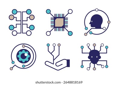 AI and Digital Media Icon Set