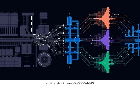 AI Digital Twin and Predictive Simulation for Smart Infrastructure Vector Illustration
Advanced AI digital twin concept showing real-time infrastructure modeling, predictive simulation, scenario analysis, digital transformation, intelligent asset monitoring and AI-powered decision intelligence.