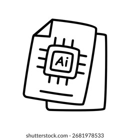 Ai Dokument doodle Symbol eps 10 Datei