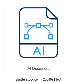 Concepto De Icono De Archivo O Documento De AI