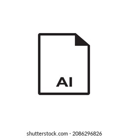 AI document icon vector illustration symbol