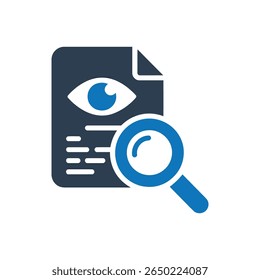 AI Document Search Icon Isolated On White Background