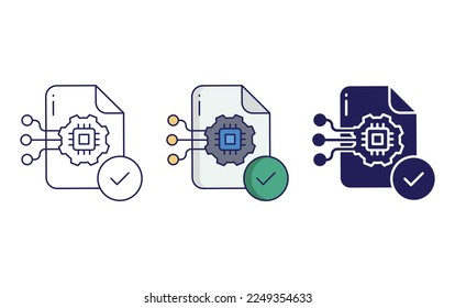 AI Document, technology icon vector illustration