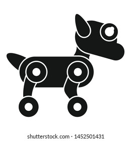 Ai dog robot icon. Simple illustration of ai dog robot vector icon for web design isolated on white background
