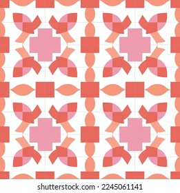 AI drawn Italian Tile Colorful Multi colored soft colors vector seamless pattern, mosaic hand made natural joyful illustration pastel colors background italian style fashionable basic illustration 