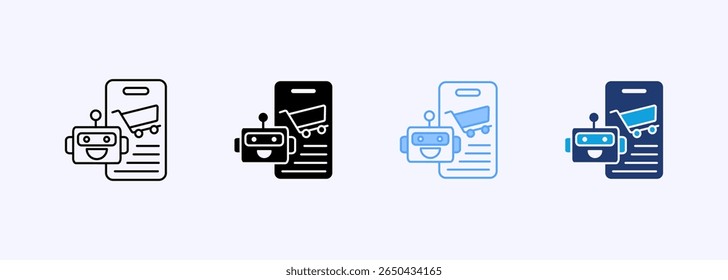 Ai E Commerce Icon Set Multiple Style Collection