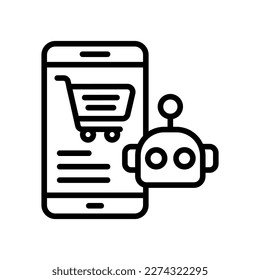 AI E commerce icon in vector. Logotype