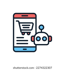 AI E commerce icon in vector. Logotype