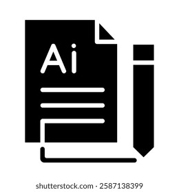 AI education document icon illustration