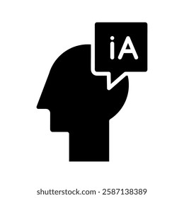 AI education head icon illustration