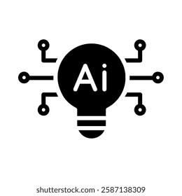 AI education idea icon illustration