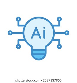 AI in Education AI innovation blue illustration