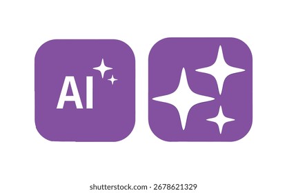 Ai enhanced features are displayed with sparkling effects in two purple icons representing artificial intelligence and machine learning applications for software development. This image conveys a sen
