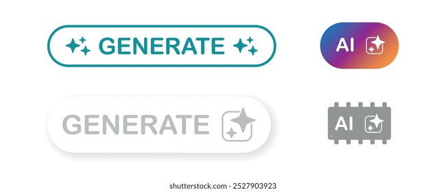 AI enters by command prompt to generate ideas. Chat with AI. UI UX design. Rewrite artificial intelligence toggle pushbutton. Generate tool sign