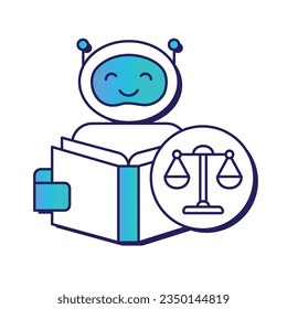 AI Ethics Icon Design: A Symbol of Responsible AI. Ethical, responsible, fair, just, safe AI icon. Vector Design.