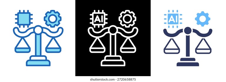 Ai Ethics Icon triplestyle Vector Illustration