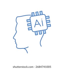 AI Ethics Icon vector stock illustration