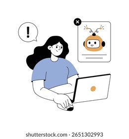 Ai Ethics Modern illustrations. Eps 10 file on transparent background