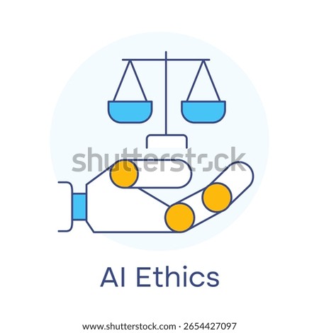AI Ethics Responsible Innovation Ethical AI Fairness Transparency Accountability Icon with editable stroke