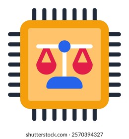 AI Ethics Tech and AI Innovation icon illustration