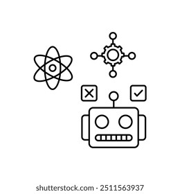 Icono de Vector de ética de IA listo para usar Ilustración vectorial