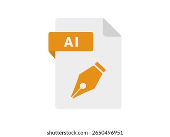 Ilustração do ícone do arquivo de extensão do AI.