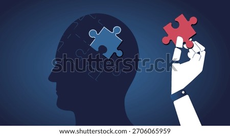 AI Extracting Human Thinking – Robotic Hand Removing a Puzzle Piece from the Brain